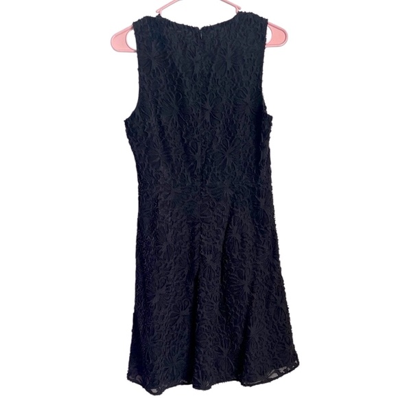 Theory Mini Dress SZ 4 BLK Lace Floral Cocktail Preppy Party Coquette Whimsygoth - Picture 3 of 12